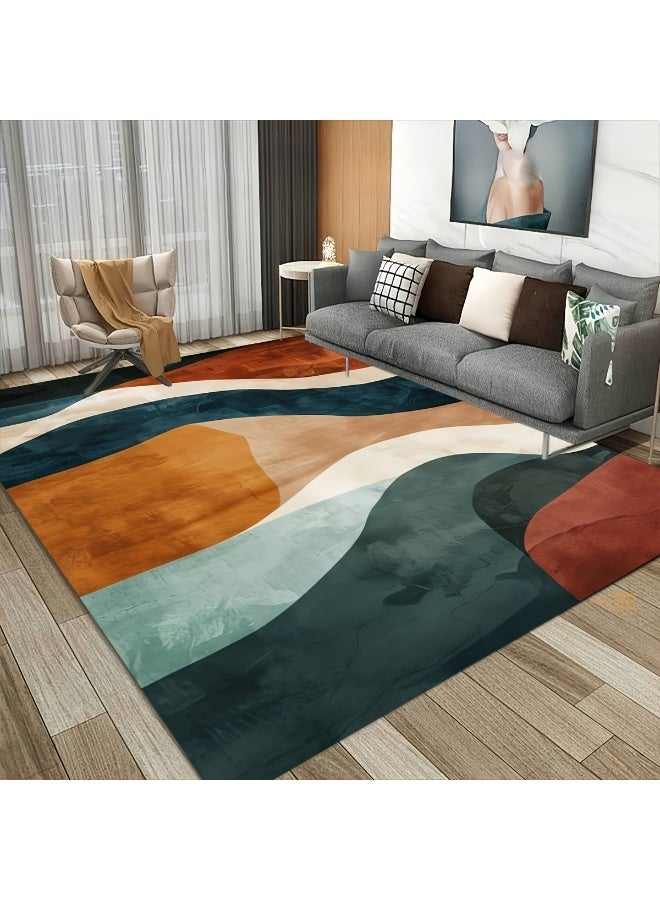 سجادة مستطيلة متعددة الألوان